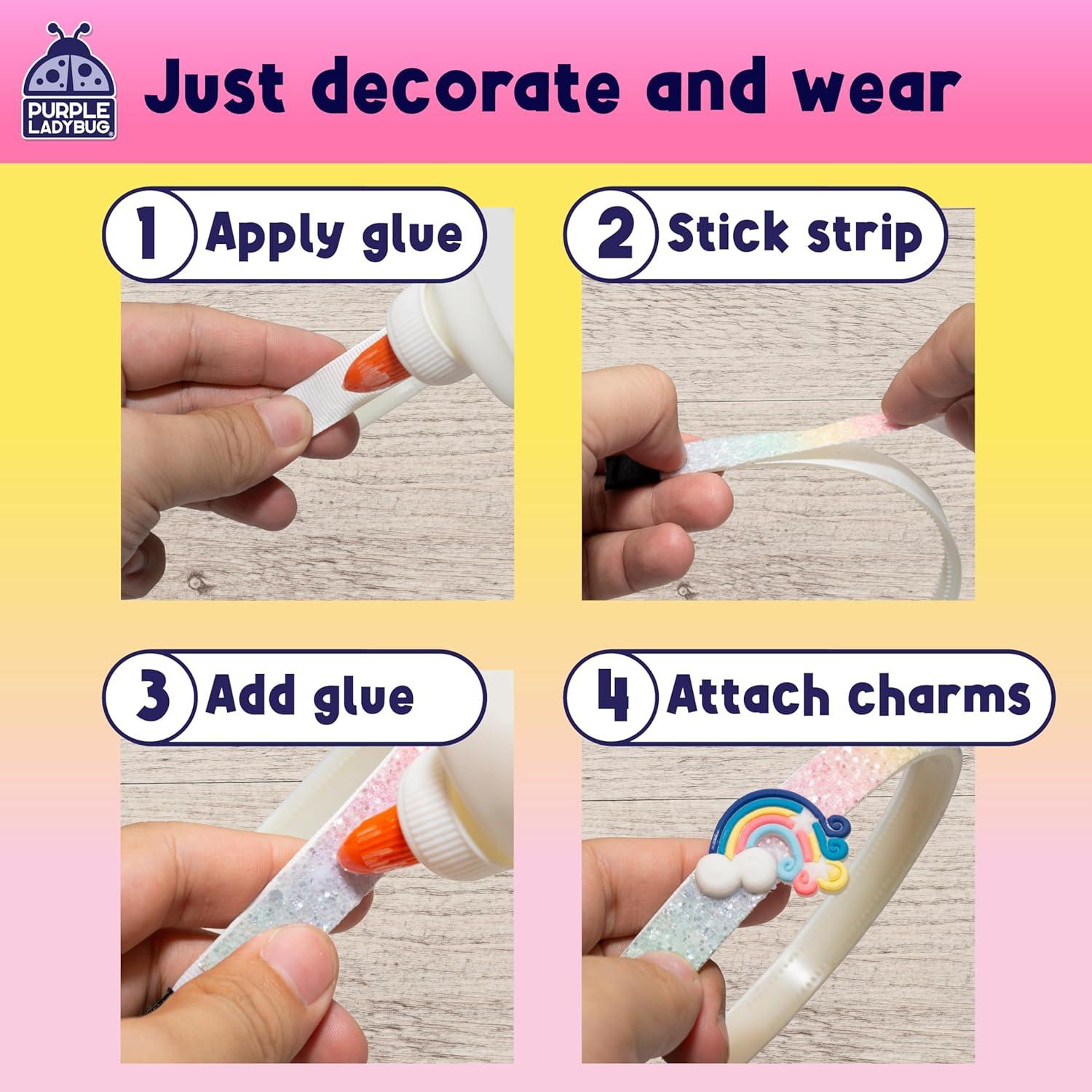 image:imagePURPLE LADYBUG DIY Headband Making Kit Gifts for 5 Year Old Girls Crafts for Ages 68 Girl 59 Years Old Gift for Girls Birthday Hair Accessories Girl Valentines Day Gifts Easter Basket StufferUnicorn Headbands