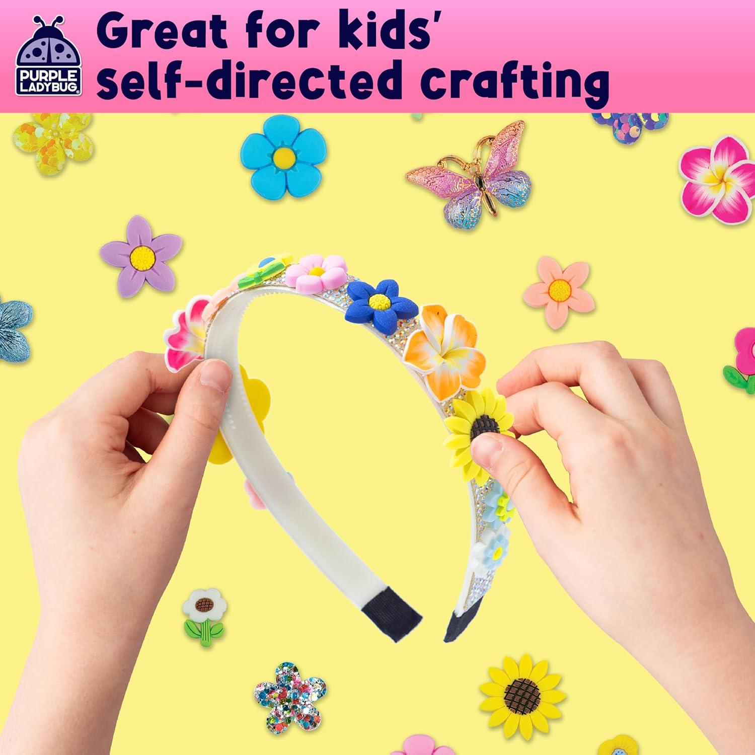 image:imagePURPLE LADYBUG DIY Headband Making Kit Gifts for 5 Year Old Girls Crafts for Ages 68 Girl 59 Years Old Gift for Girls Birthday Hair Accessories Girl Valentines Day Gifts Easter Basket StufferFlower Headbands