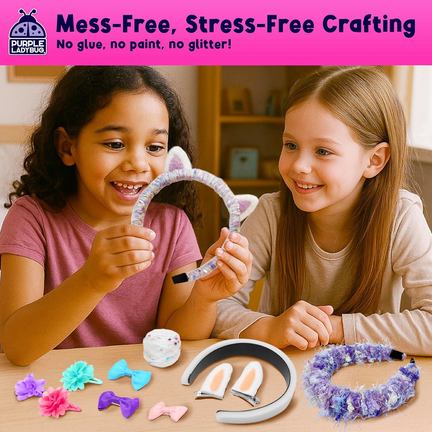 image:imagePURPLE LADYBUG DIY Headband Making Kit Gifts for 5 Year Old Girls Crafts for Ages 68 Girl 59 Years Old Gift for Girls Birthday Hair Accessories Girl Valentines Day Gifts Easter Basket StufferYarn Headbands