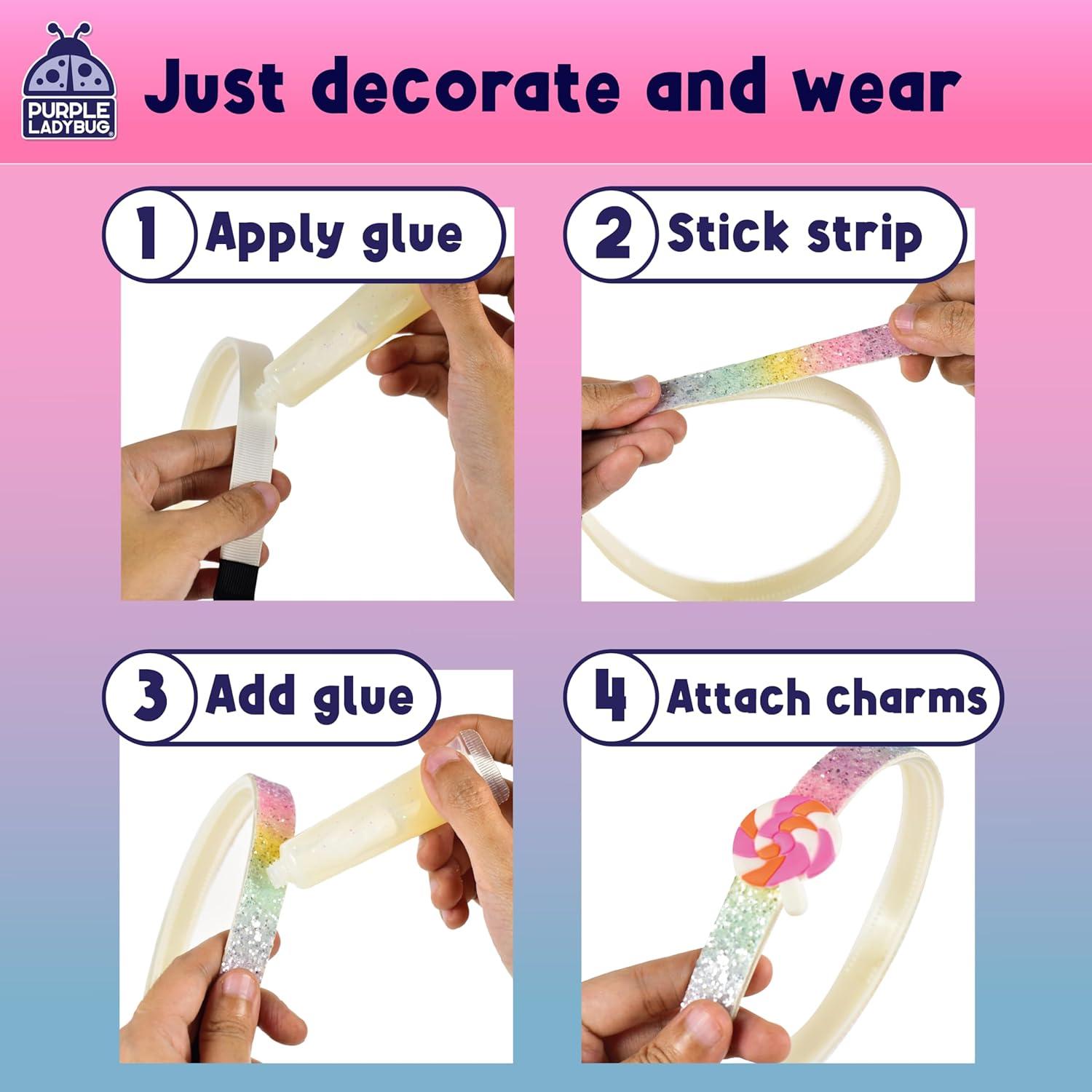 image:imagePURPLE LADYBUG DIY Headband Making Kit Gifts for 5 Year Old Girls Crafts for Ages 68 Girl 59 Years Old Gift for Girls Birthday Hair Accessories Girl Valentines Day Gifts Easter Basket StufferGlamour Headbands
