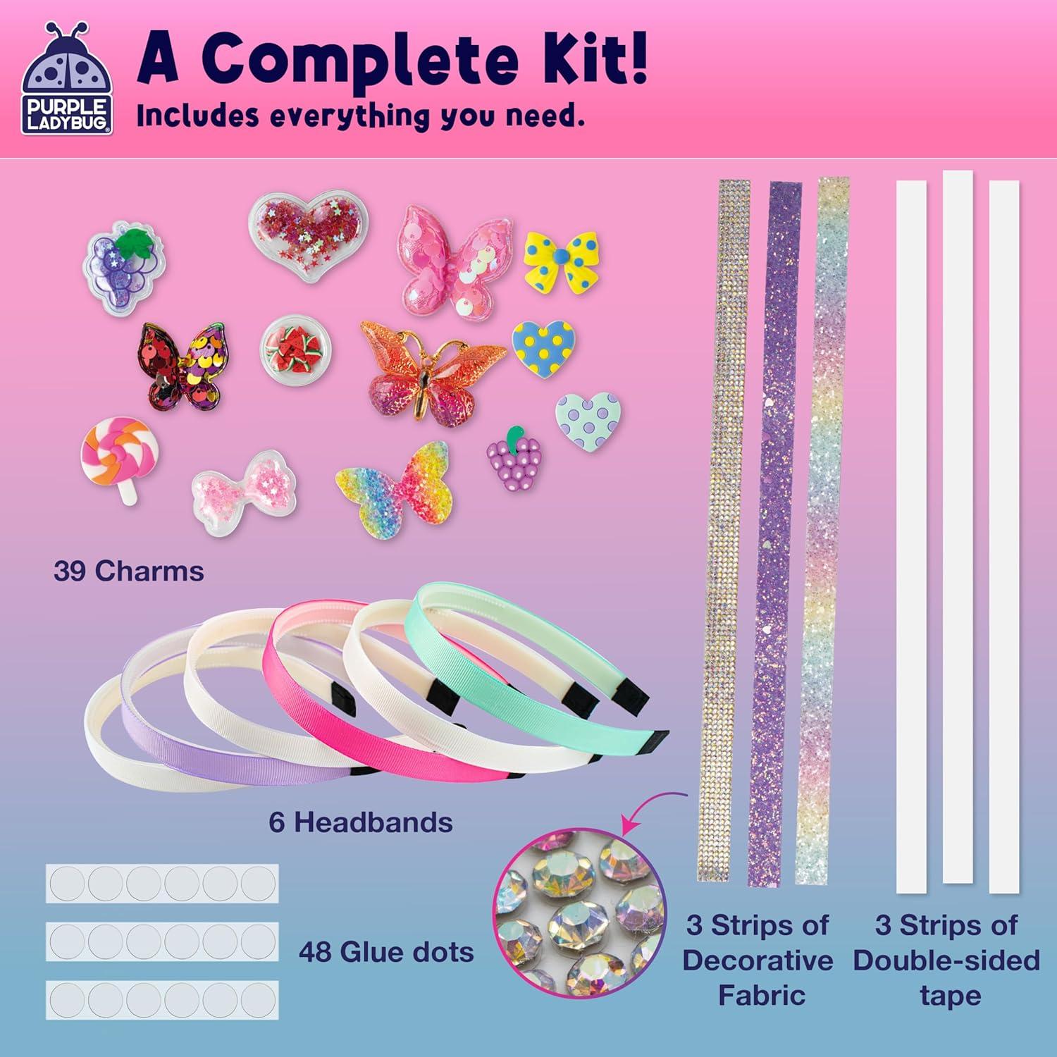 image:imagePURPLE LADYBUG DIY Headband Making Kit Gifts for 5 Year Old Girls Crafts for Ages 68 Girl 59 Years Old Gift for Girls Birthday Hair Accessories Girl Valentines Day Gifts Easter Basket StufferGlamour Headbands