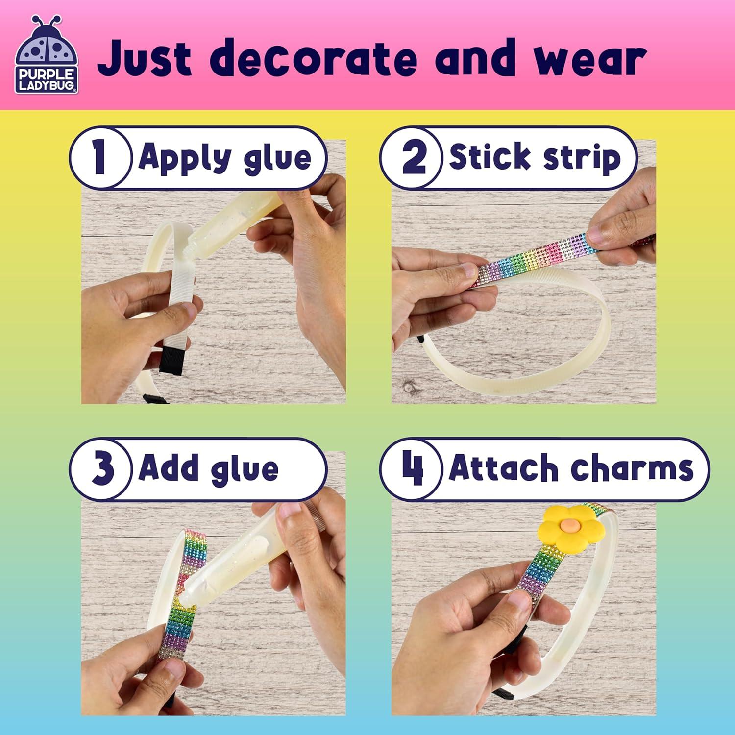 image:imagePURPLE LADYBUG DIY Headband Making Kit Gifts for 5 Year Old Girls Crafts for Ages 68 Girl 59 Years Old Gift for Girls Birthday Hair Accessories Girl Valentines Day Gifts Easter Basket StufferFlower Headbands