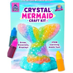 PURPLE LADYBUG STEM Mermaid Crystal Growing Kit for Kids – DIY Crystal Chemistry Set, Science & Art Craft Project for Girls Ages 7+, Birthday Gifts for Girls