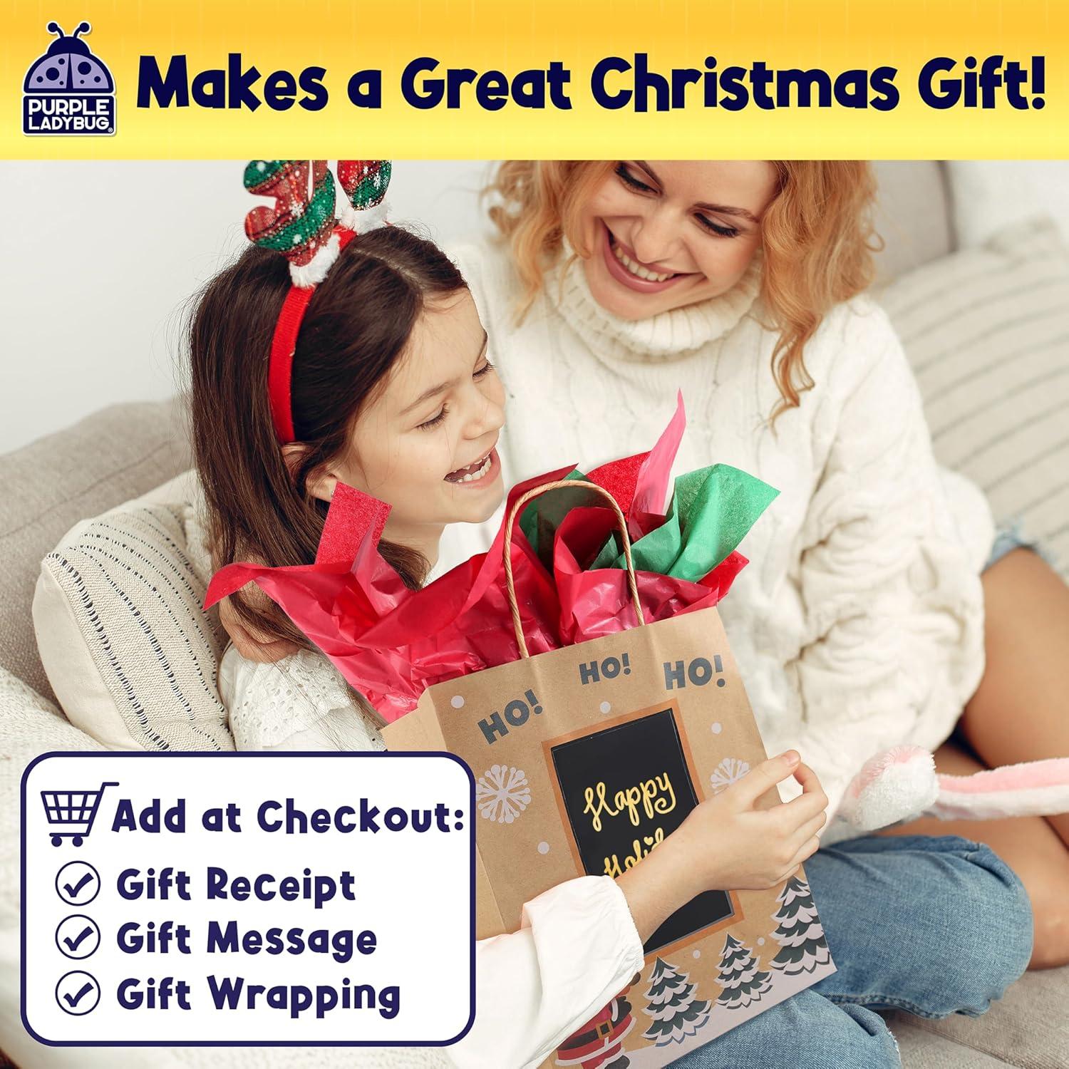 image:image6 Brown Christmas Gift Bags Medium Size Bulk 8 with Scratch Paper Panel for Personalized Messages amp Tissue Paper Small Holiday Bags for Gifts Secret Santa Holiday Gift Bags with HandleChristmas Gift Bags
