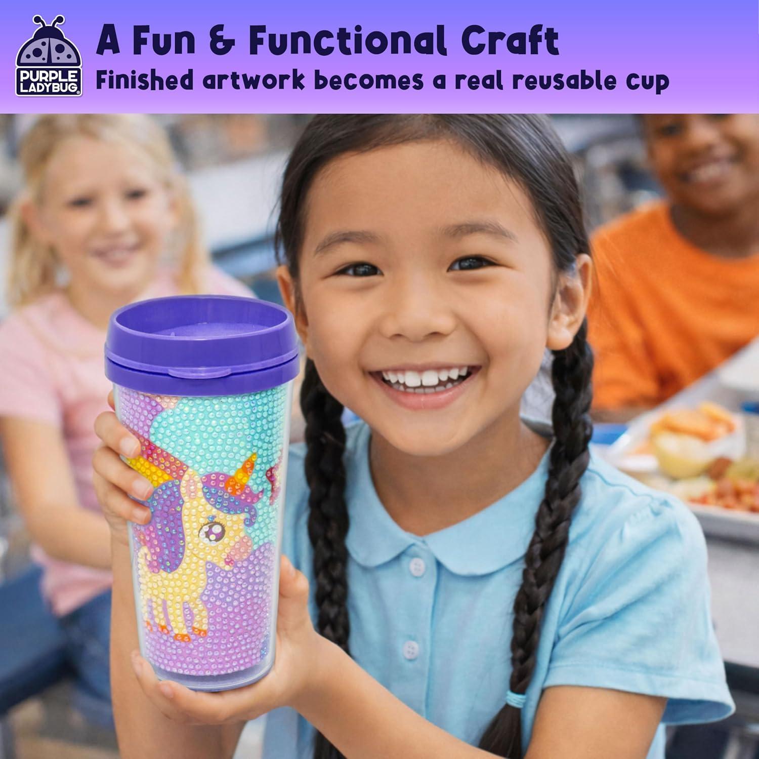 image:imagePURPLE LADYBUG Unicorn Diamond Art Kits Girls Cup Customizable Tumbler Kids Diamond Art Kits for Girls DIY Craft Kit Water Bottle Art Kits for Kids 69 Birthday amp Easter Gifts for 7 Year Old