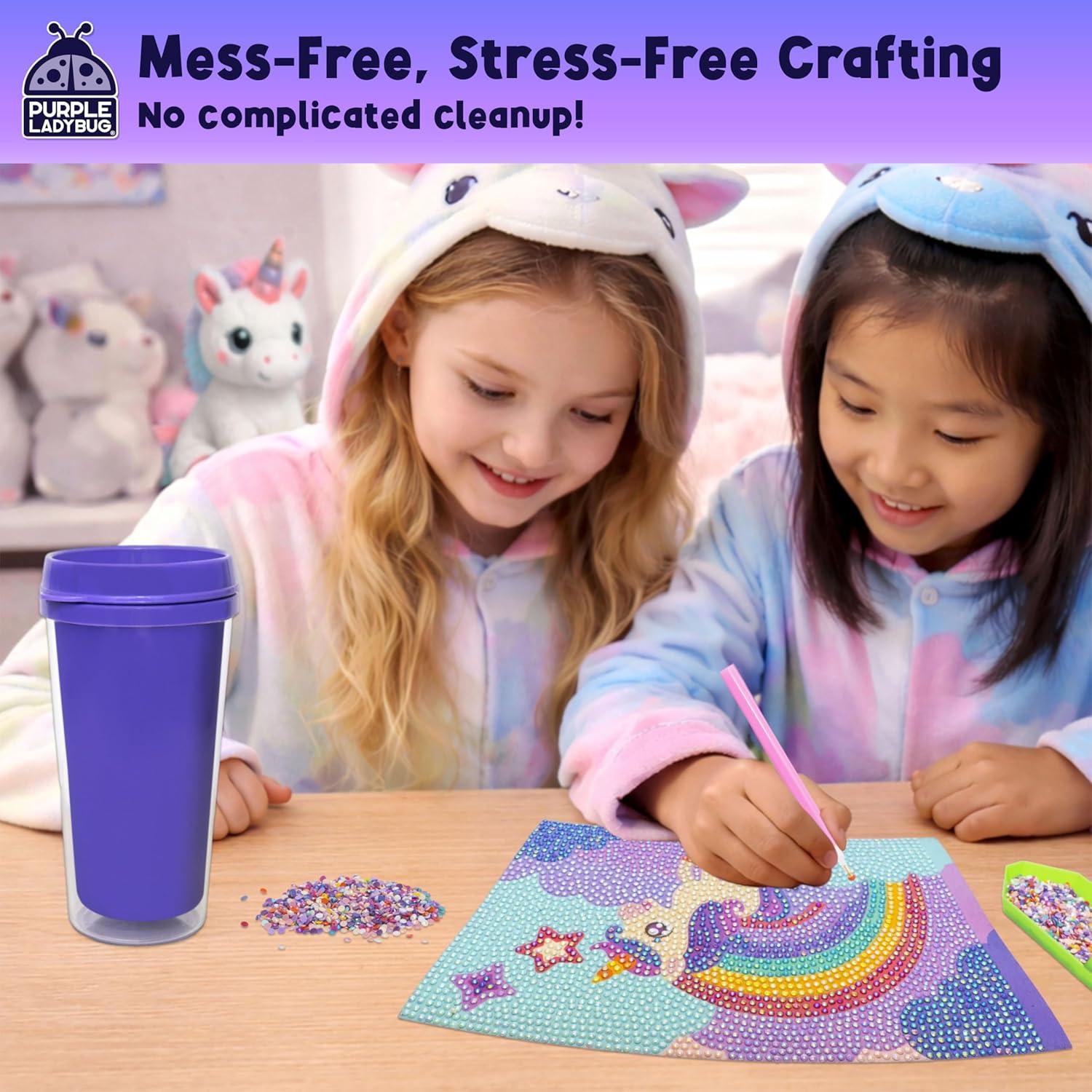 image:imagePURPLE LADYBUG Unicorn Diamond Art Kits Girls Cup Customizable Tumbler Kids Diamond Art Kits for Girls DIY Craft Kit Water Bottle Art Kits for Kids 69 Birthday amp Easter Gifts for 7 Year Old