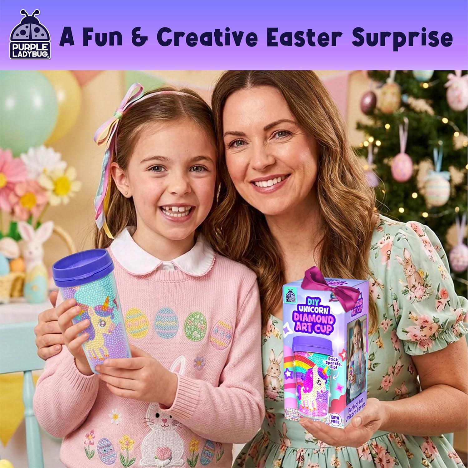 image:imagePURPLE LADYBUG Unicorn Diamond Art Kits Girls Cup Customizable Tumbler Kids Diamond Art Kits for Girls DIY Craft Kit Water Bottle Art Kits for Kids 69 Birthday amp Easter Gifts for 7 Year Old