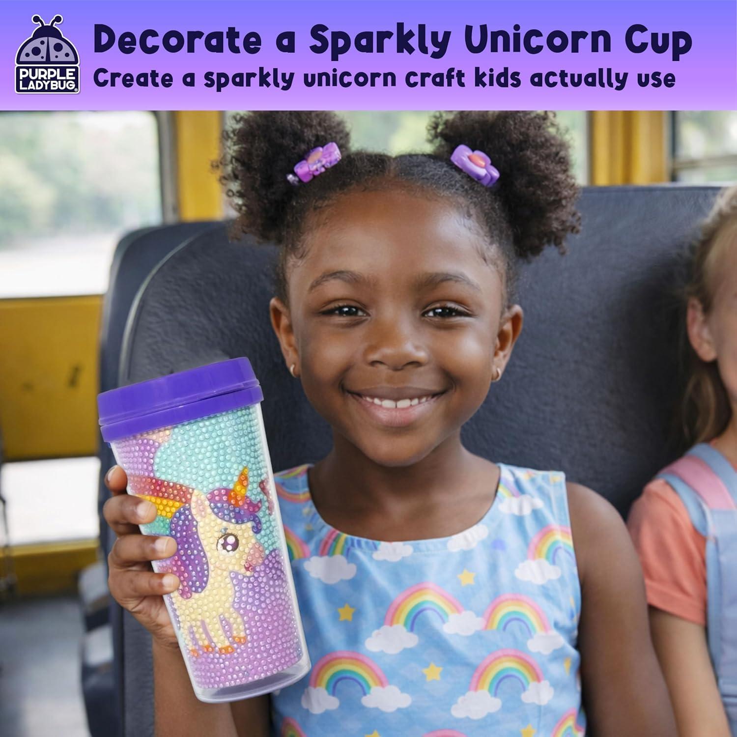 image:imagePURPLE LADYBUG Unicorn Diamond Art Kits Girls Cup Customizable Tumbler Kids Diamond Art Kits for Girls DIY Craft Kit Water Bottle Art Kits for Kids 69 Birthday amp Easter Gifts for 7 Year Old