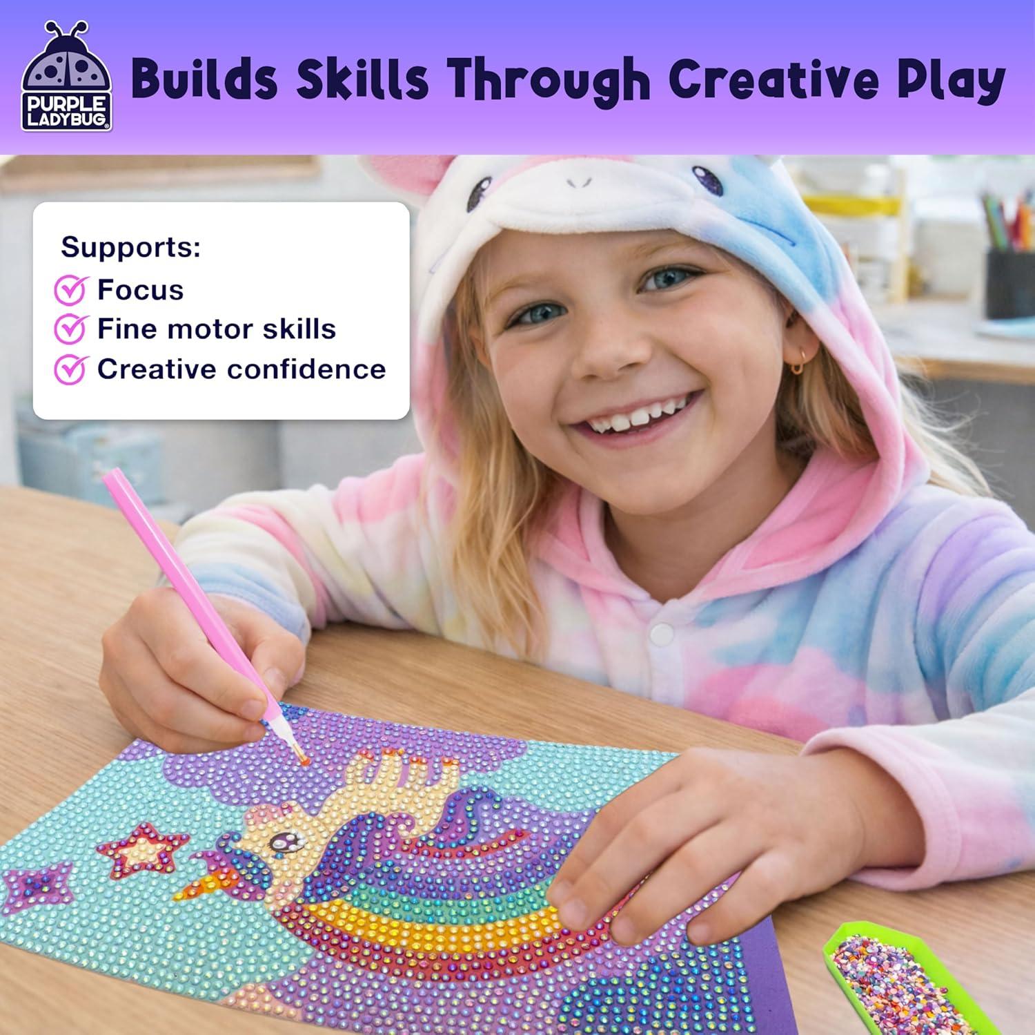 image:imagePURPLE LADYBUG Unicorn Diamond Art Kits Girls Cup Customizable Tumbler Kids Diamond Art Kits for Girls DIY Craft Kit Water Bottle Art Kits for Kids 69 Birthday amp Easter Gifts for 7 Year Old