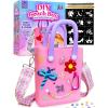 image:imagePURPLE LADYBUG Decorate Your Own Beach Tote Bag  Personalized Unicorn Princess Theme with Charms amp Beads Fun Birthday present for Kids 6 7 8 9 10 11 Craft for Girls 812 Fun DIY Craft Kit