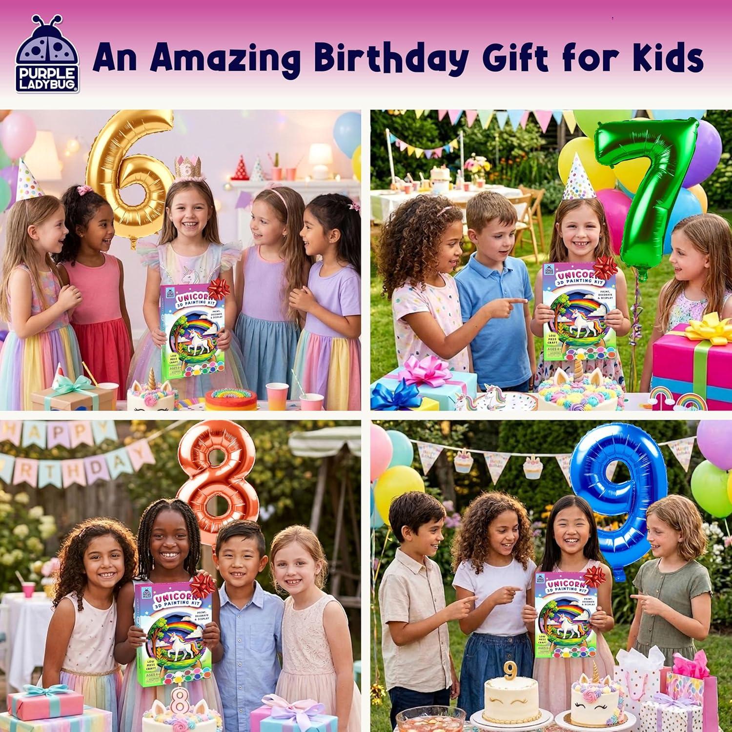 image:imageMermaid 3D Painting Kit Wooden Painting Crafts for Kids Craft Kits for Girls Ages 812 DIY Crafts Paint Set Art Projects Arts and Crafts for Girl 6 7 9 11 Girls Birthday Gifts Age 810Unicorn
