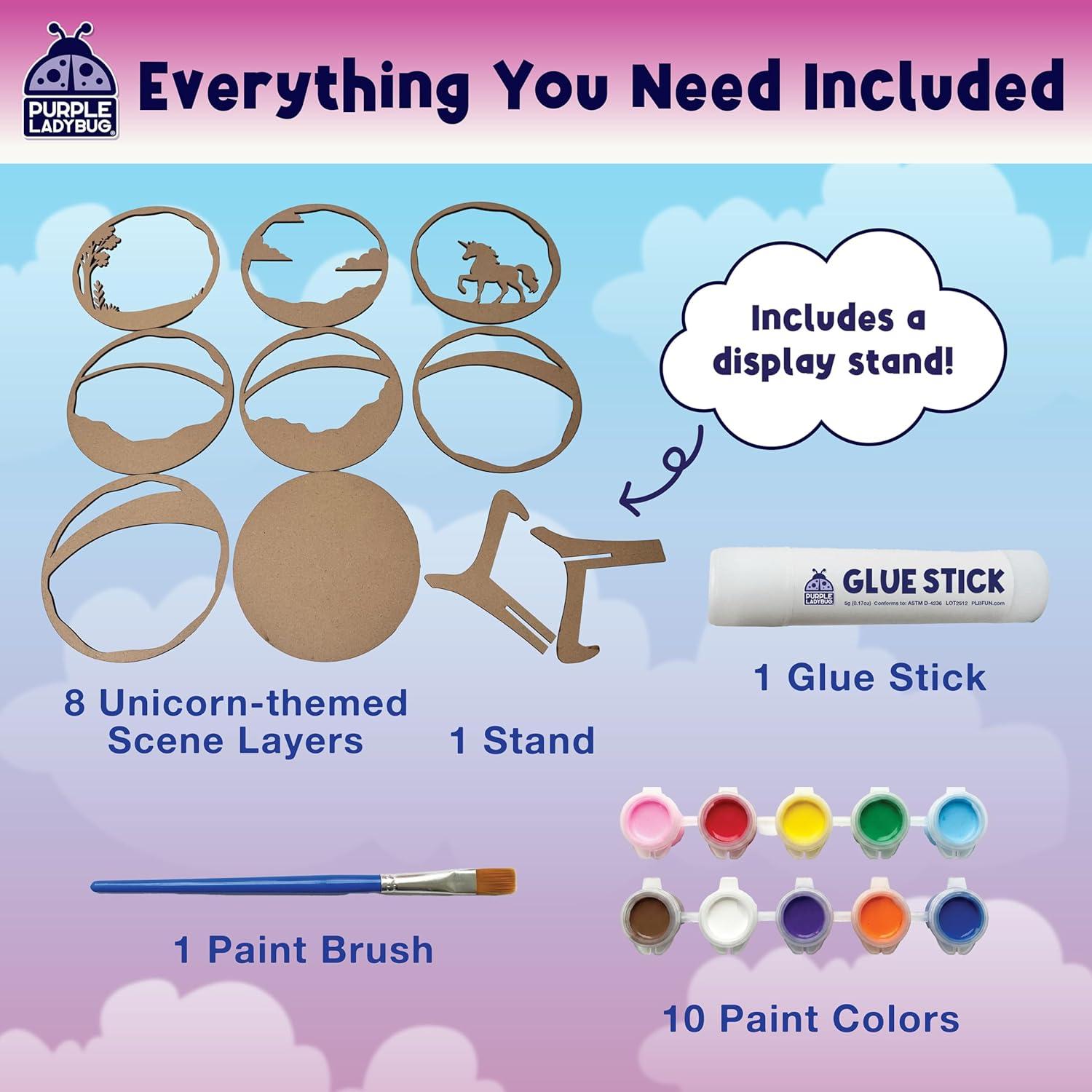 image:imageMermaid 3D Painting Kit Wooden Painting Crafts for Kids Craft Kits for Girls Ages 812 DIY Crafts Paint Set Art Projects Arts and Crafts for Girl 6 7 9 11 Girls Birthday Gifts Age 810Unicorn