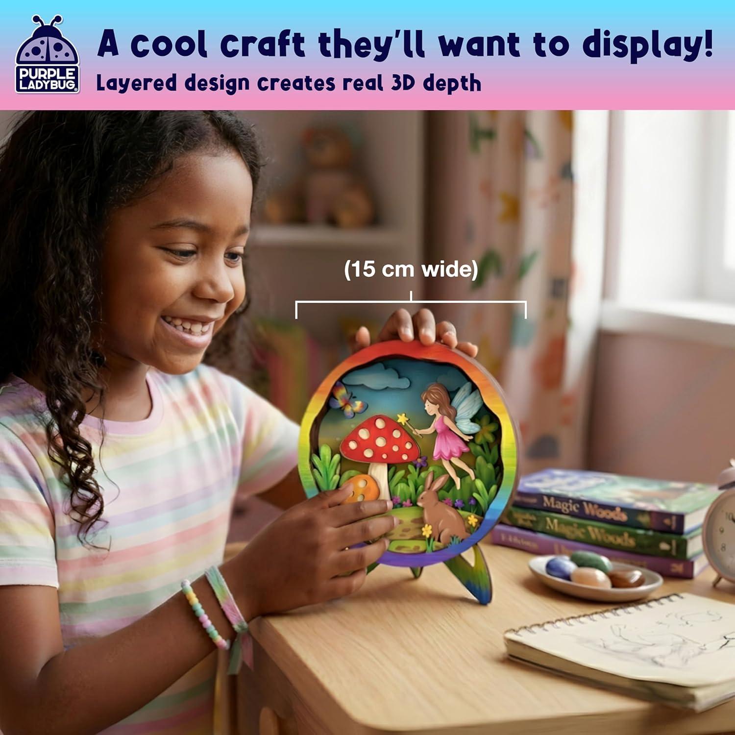 image:imageMermaid 3D Painting Kit Wooden Painting Crafts for Kids Craft Kits for Girls Ages 812 DIY Crafts Paint Set Art Projects Arts and Crafts for Girl 6 7 9 11 Girls Birthday Gifts Age 810Fairy