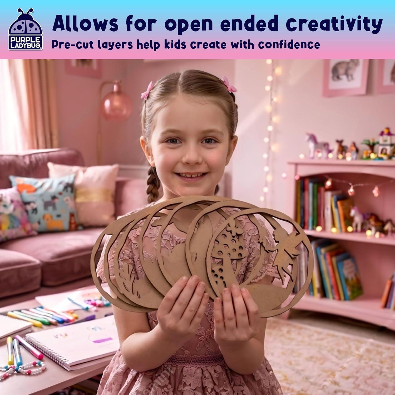 image:imageMermaid 3D Painting Kit Wooden Painting Crafts for Kids Craft Kits for Girls Ages 812 DIY Crafts Paint Set Art Projects Arts and Crafts for Girl 6 7 9 11 Girls Birthday Gifts Age 810Fairy
