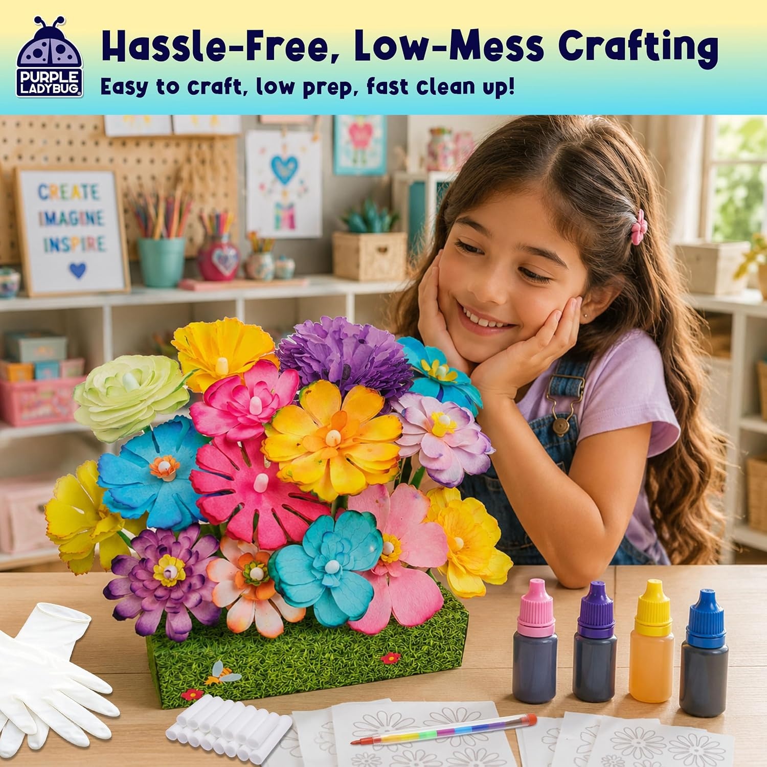 image:imageDIY Flower Bouquet Kids Science Kits Paper Flowers Craft for Girls Art Kits Magic Flower Bouquet Kit Arts and Crafts for Kids ages 812 Crafts for Kid Ages 68 7 9 10 Activity Gift for Girls Boys