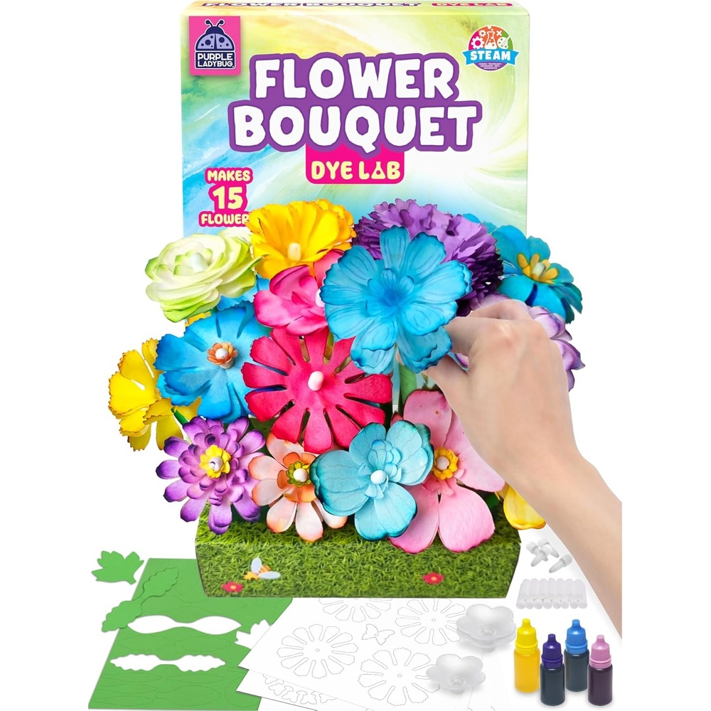 image:imageDIY Flower Bouquet Kids Science Kits Paper Flowers Craft for Girls Art Kits Magic Flower Bouquet Kit Arts and Crafts for Kids ages 812 Crafts for Kid Ages 68 7 9 10 Activity Gift for Girls Boys